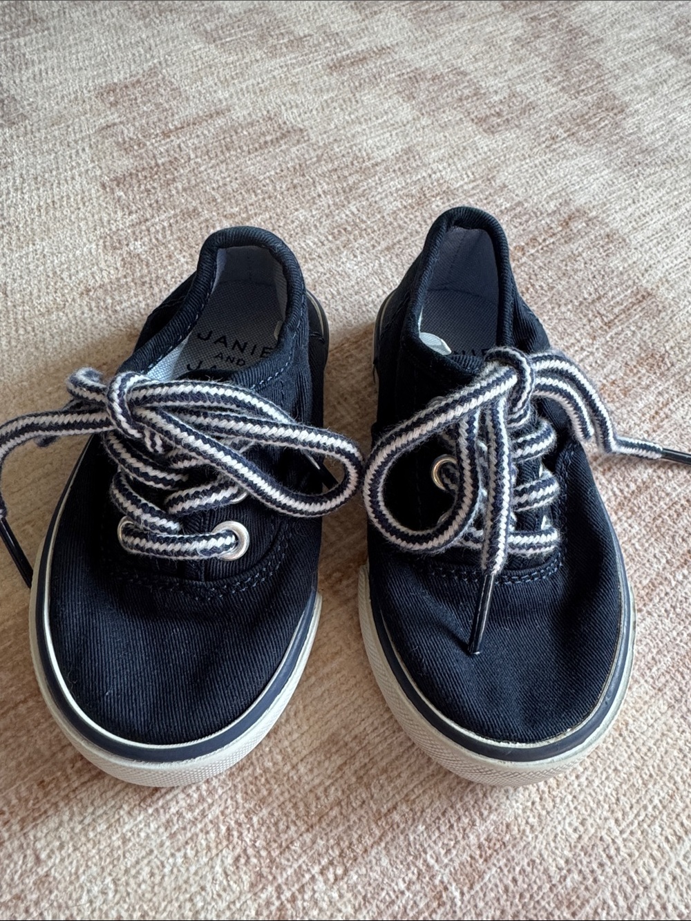 Janie & Jack Navy Canvas Sneakers Baby size 5